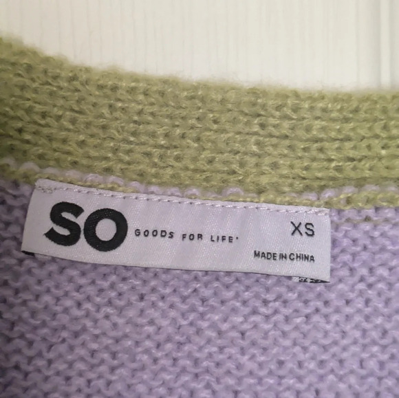 Pastel Color block Cropped Cardigan - Picture 4 of 6